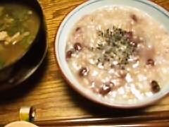 ゴマ塩小豆粥